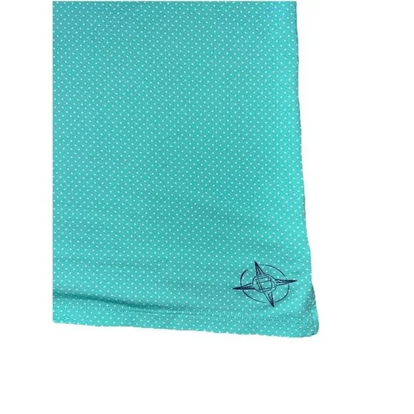 Draddy Sport Stretch Aqua Blue Polo Golf Shirt 1921 Logo Men's Size Large - Picture 8 of 8